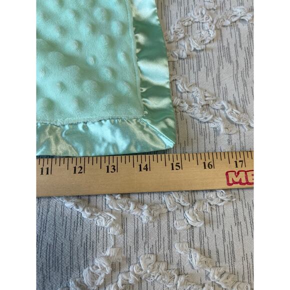 Carters Child of Mine Sweet Little One Elephant Green Minky Satin Lovey - Picture 8 of 8